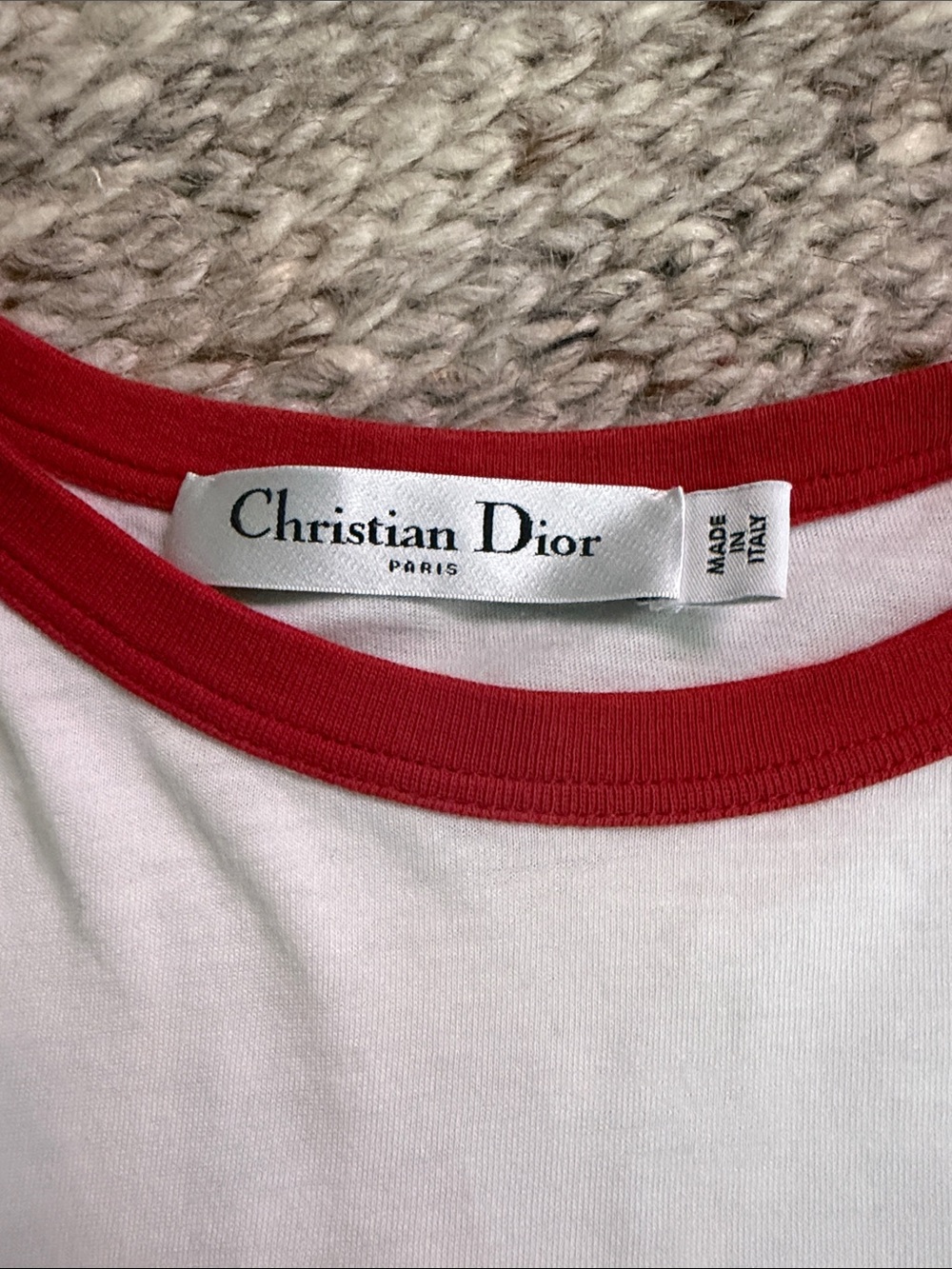 Dior Alphabet Love Short Sleeve T-Shirt in White Cotton Sz small - Picture 4 of 5